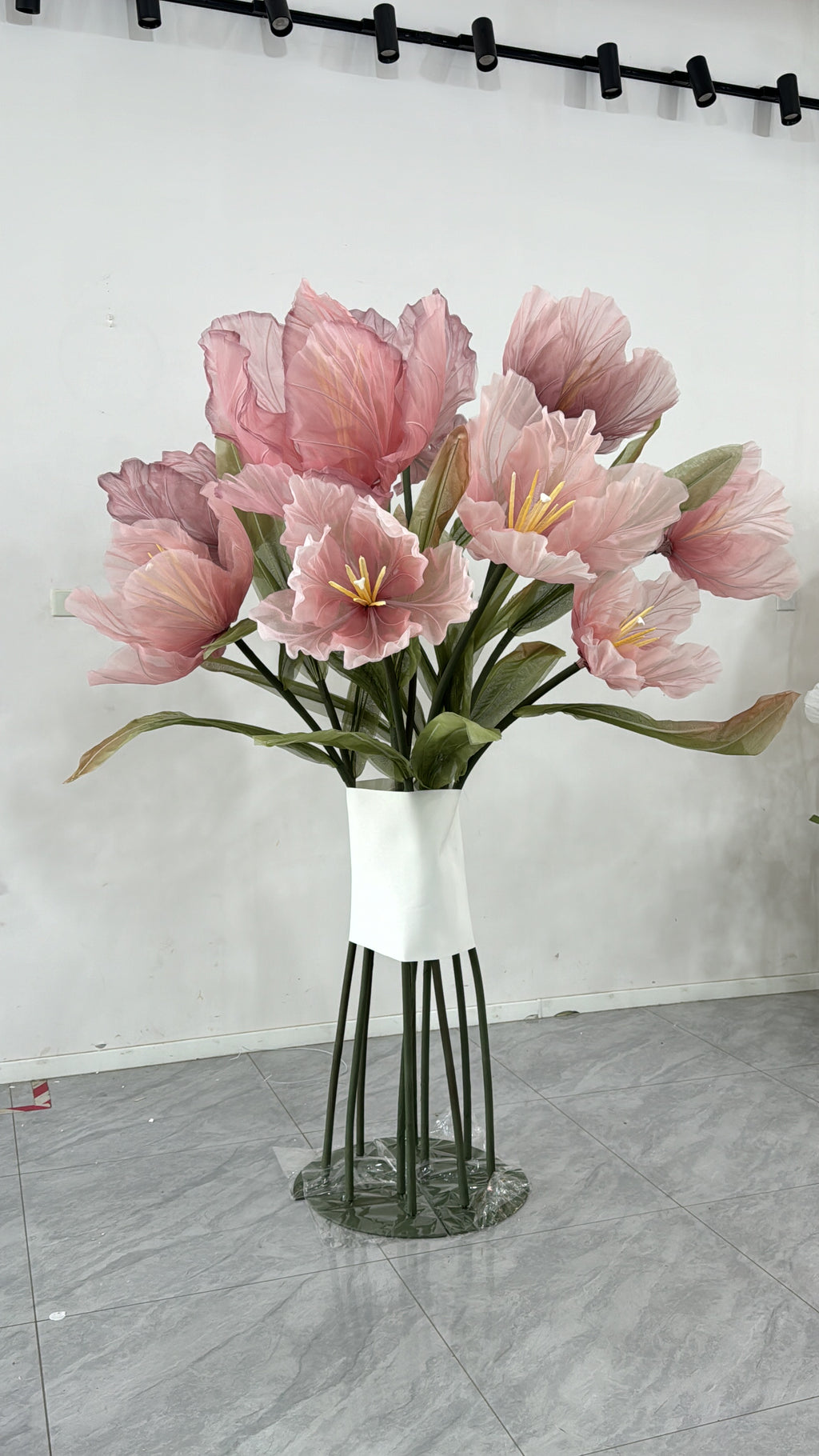Pink Giant Organza Tulips (Set of 10)