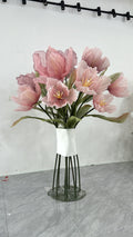 Pink Giant Organza Tulips (Set of 10)