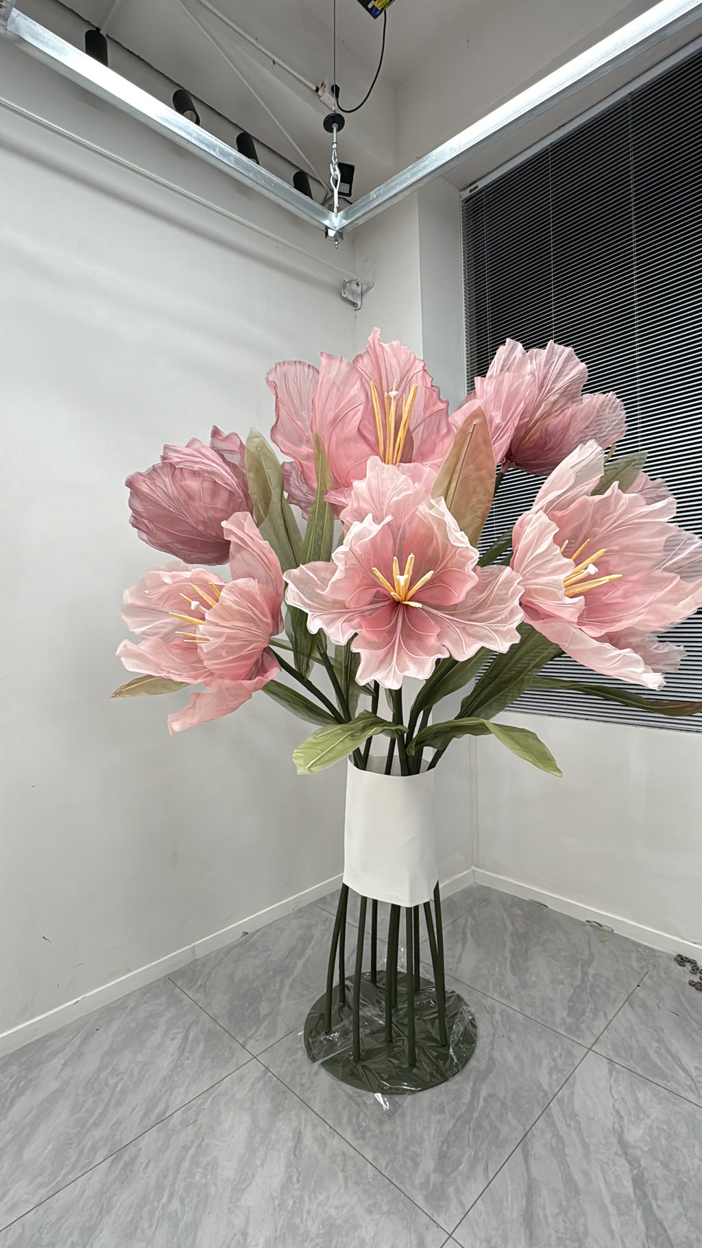 Pink Giant Organza Tulips (Set of 10)
