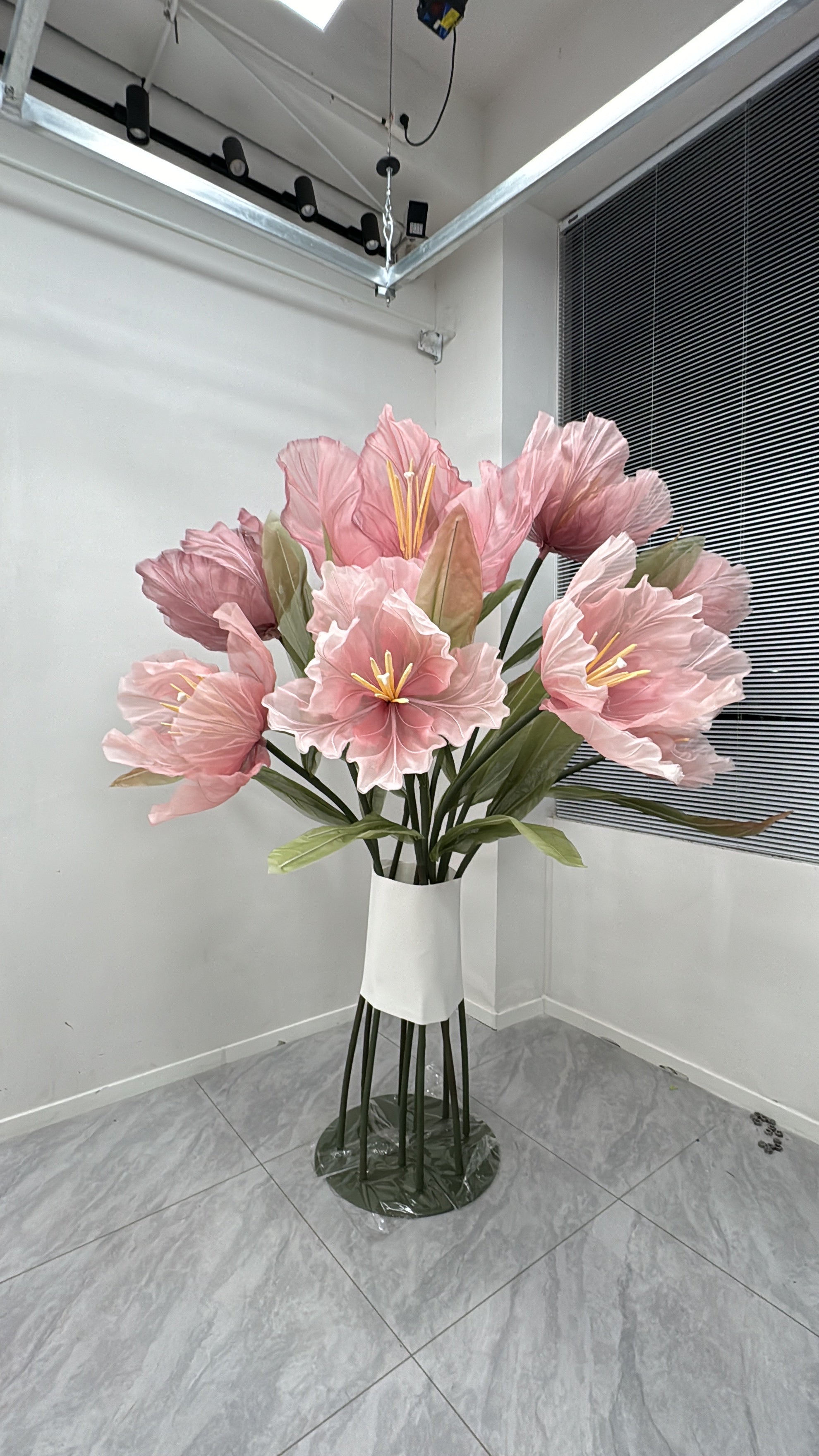 Pink Giant Organza Tulips (Set of 10)