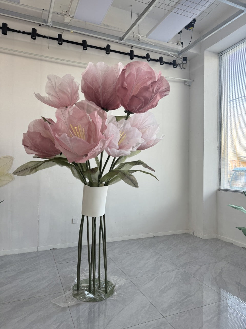 Pink Giant Organza Tulips (Set of 10)