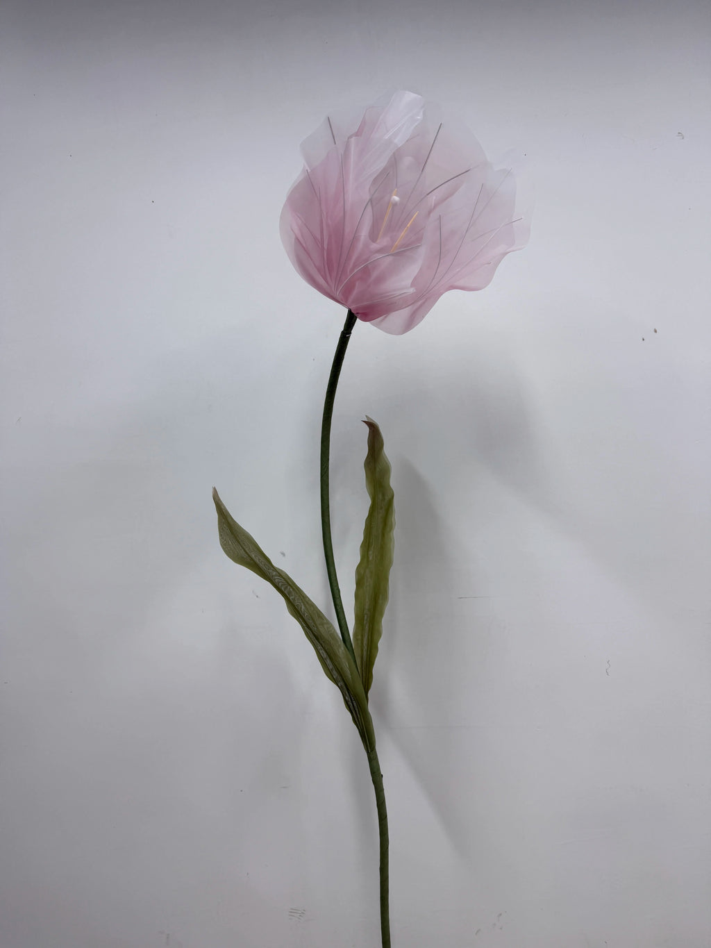 Blush Velvet Giant Tulip Bouquet - Handcrafted Event Sculpture