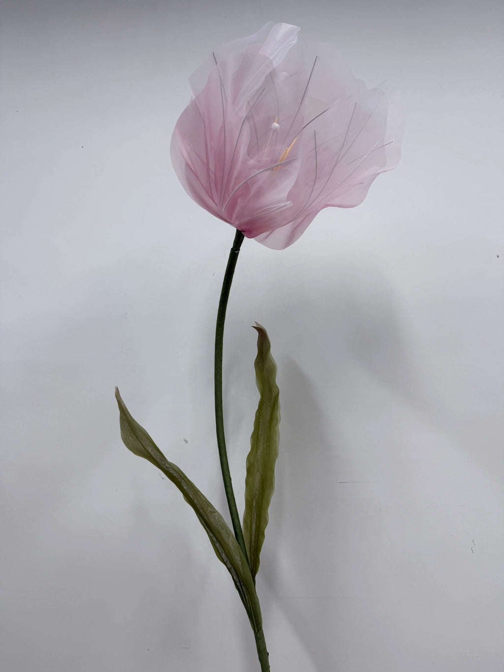 Blush Velvet Giant Tulip Bouquet - Handcrafted Event Sculpture