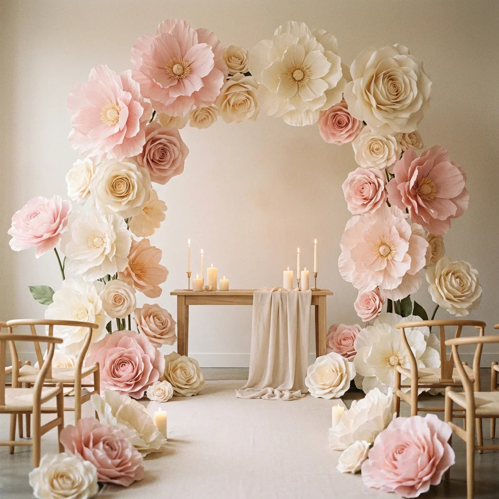 Luxury Giant Flowers Wedding Banner