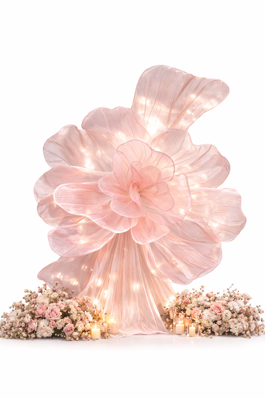 Luxury Organza Flower Decoration | Custom Event & Wedding Design