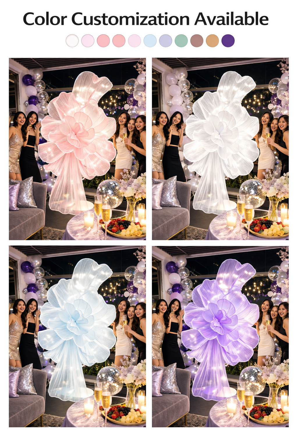 Luxury Organza Flower Decoration | Custom Event & Wedding Design