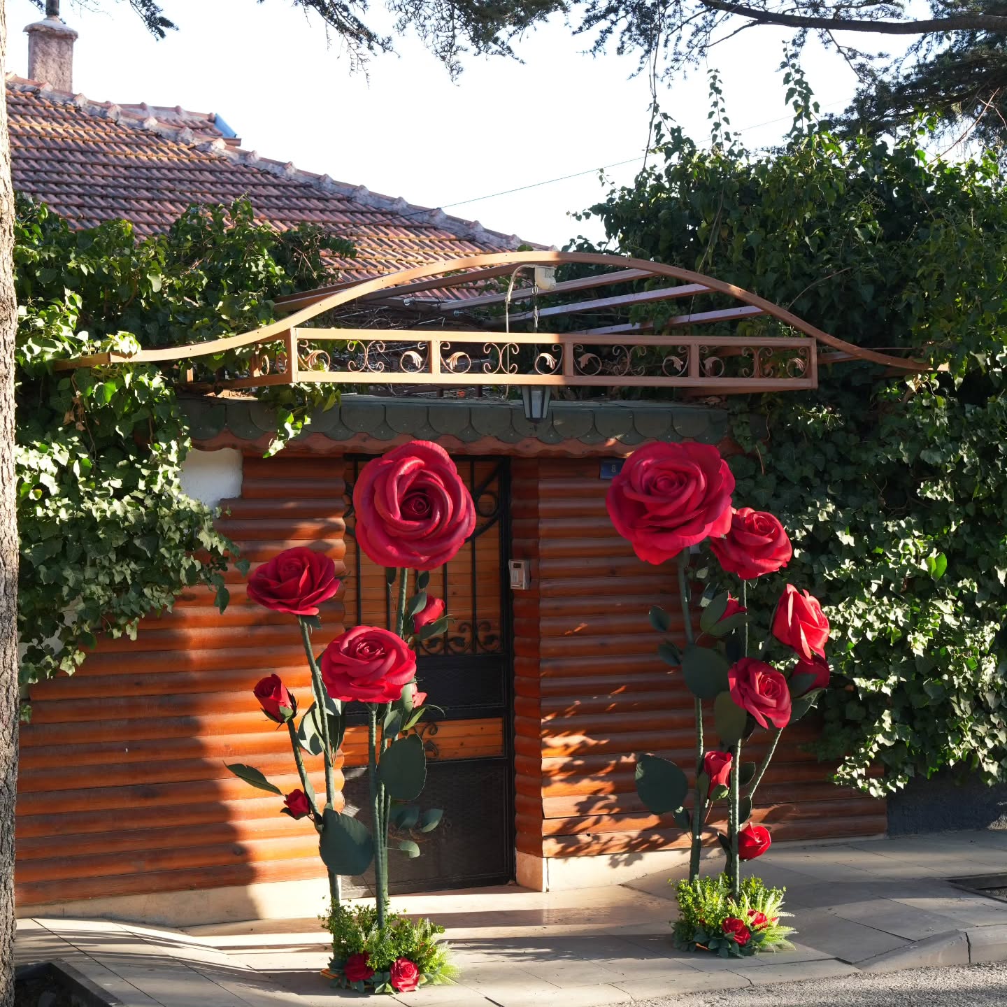 Large-Scale Artificial Rose Art Installation | Customizable Wedding & Event Decor