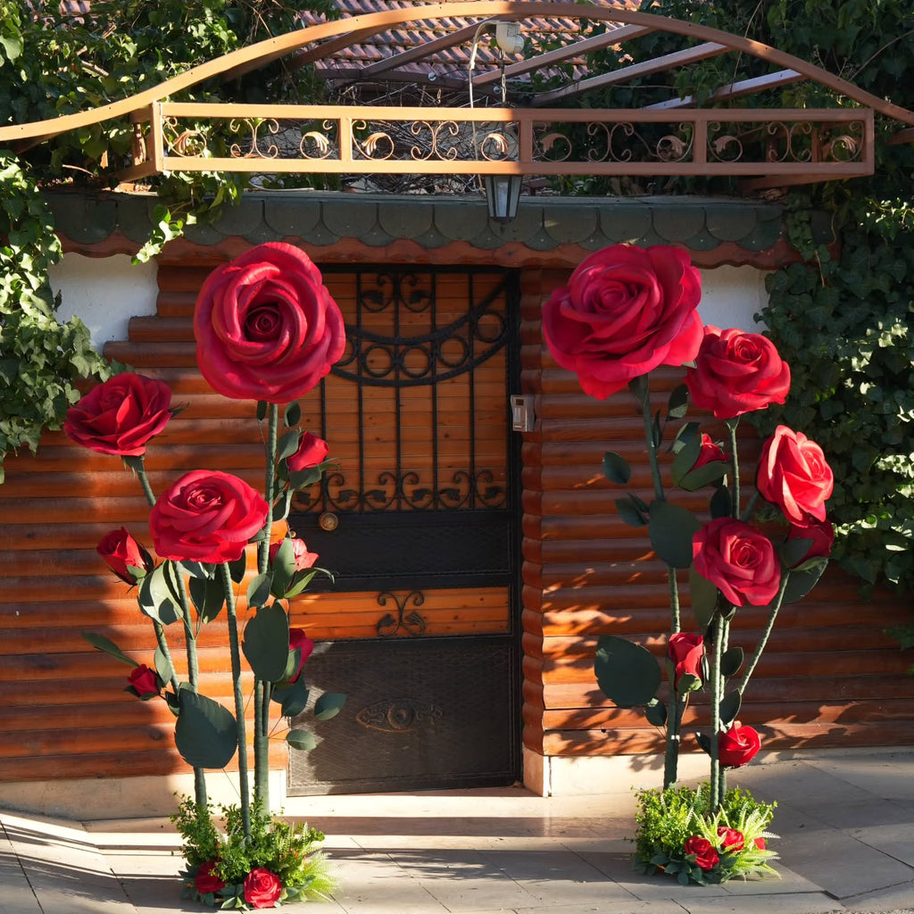 Large-Scale Artificial Rose Art Installation | Customizable Wedding & Event Decor
