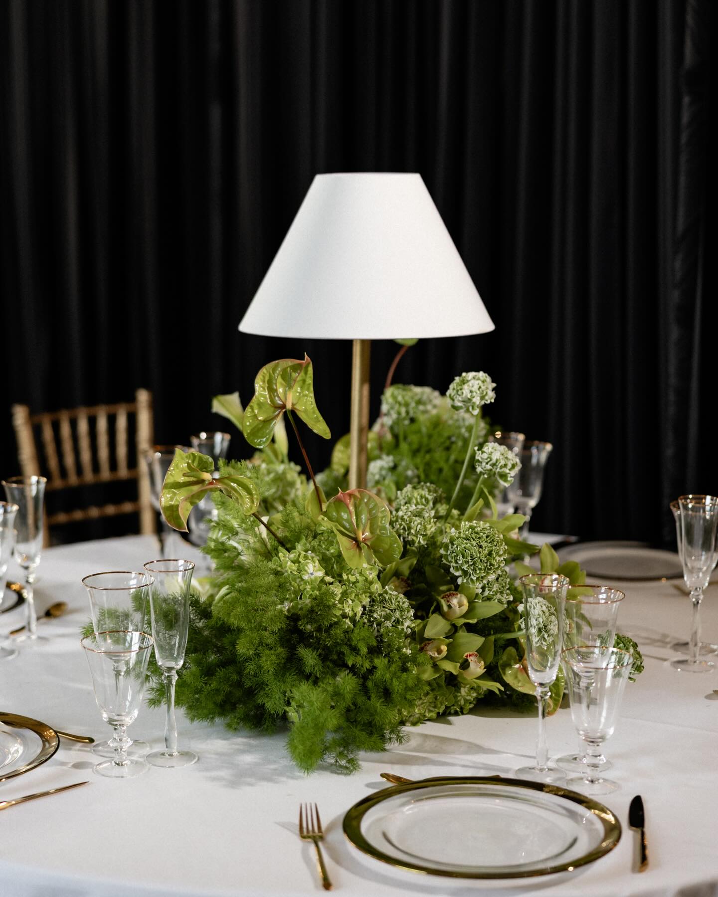 Grand Verdant Staircase Installation | Luxury White Calla Lily & Moss Velvet Floral Decor for Weddings & High-End Events