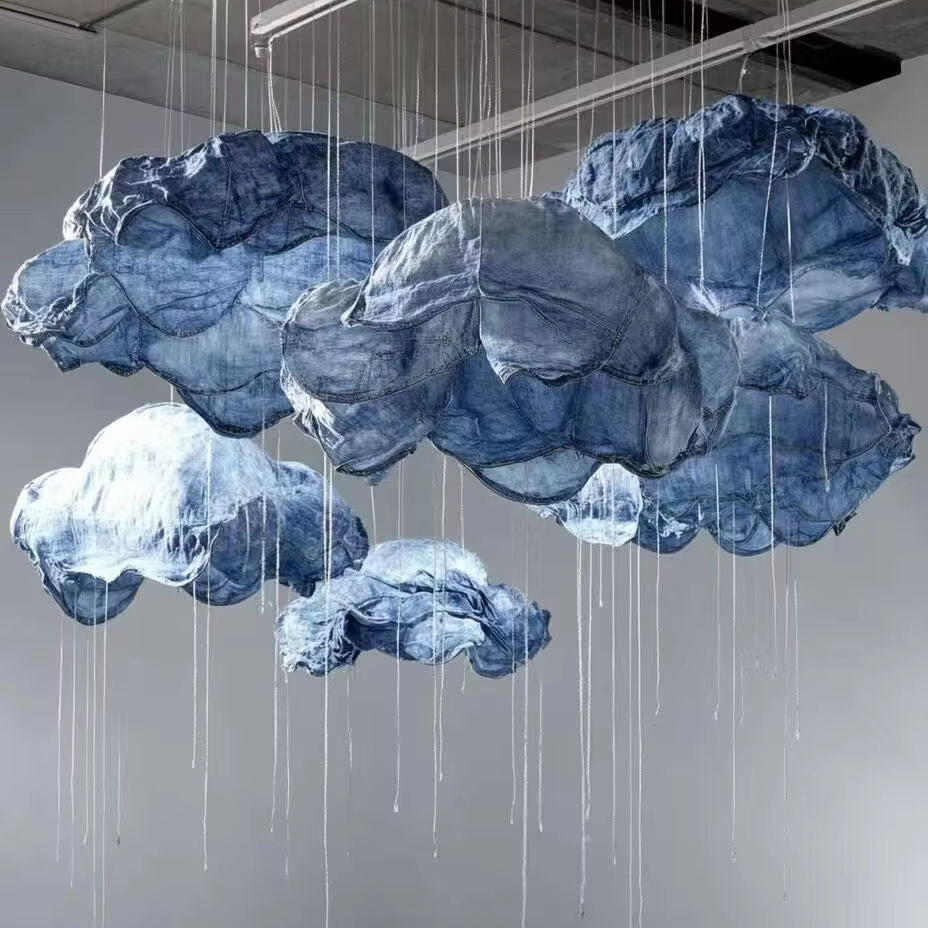 Ethereal Sculptural Cloud Installation - Bespoke Giant Paper Art for Grand Weddings