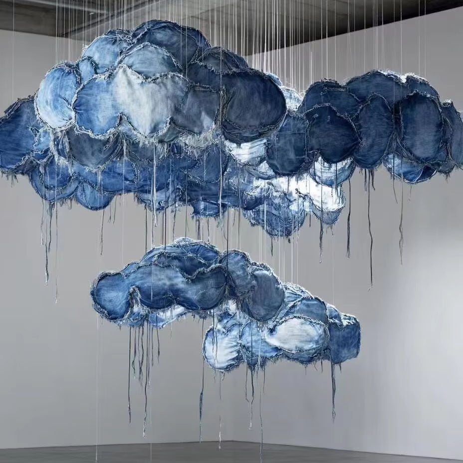 Ethereal Sculptural Cloud Installation - Bespoke Giant Paper Art for Grand Weddings