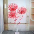 3-Piece Set Giant Artificial Peony Flowers with Stands - Royal Purple Decor