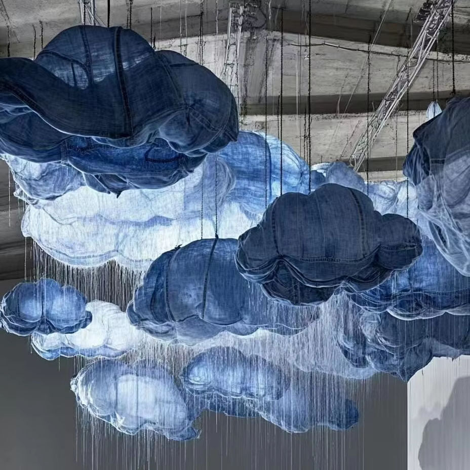 Ethereal Sculptural Cloud Installation - Bespoke Giant Paper Art for Grand Weddings