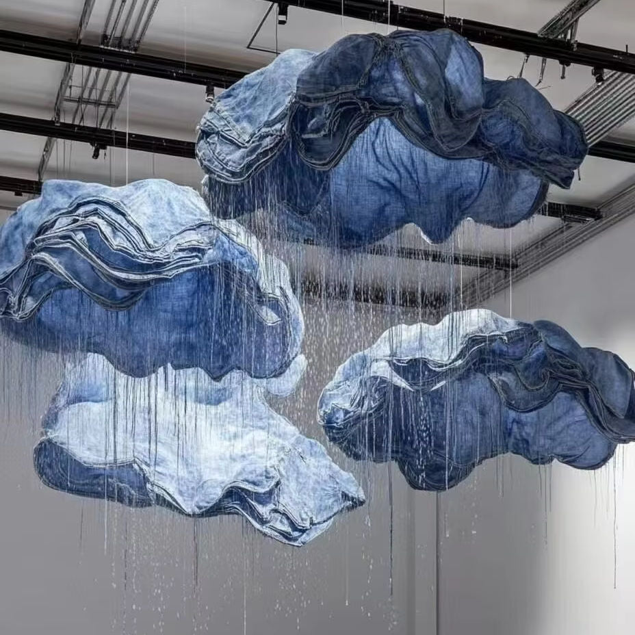 Ethereal Sculptural Cloud Installation - Bespoke Giant Paper Art for Grand Weddings