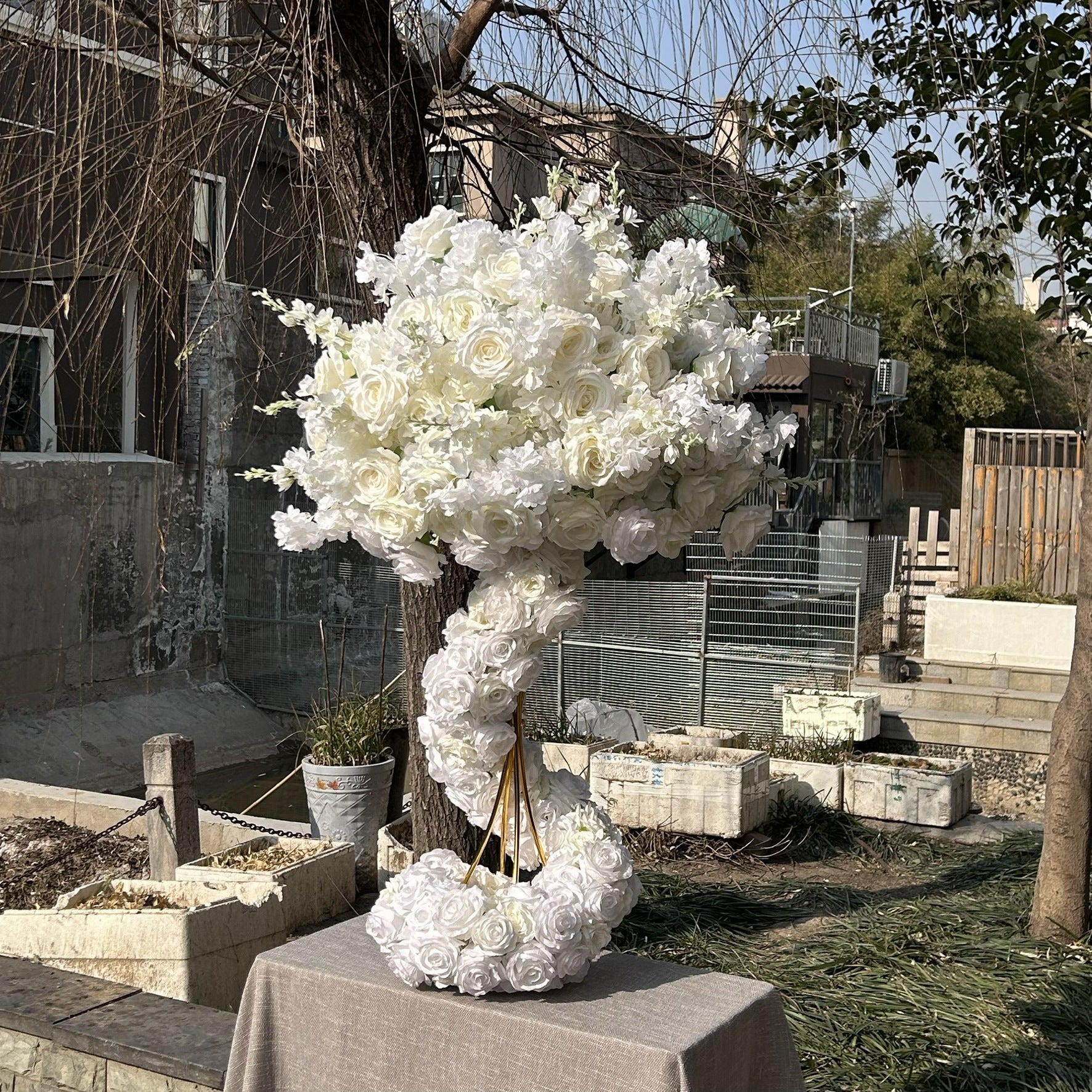 Artificial Flower Ball Wedding Table Decoration – 40cm Colorful Faux Flower Ball