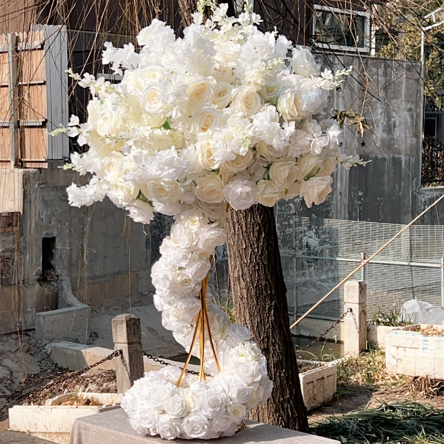 Artificial Flower Ball Wedding Table Decoration – 40cm Colorful Faux Flower Ball