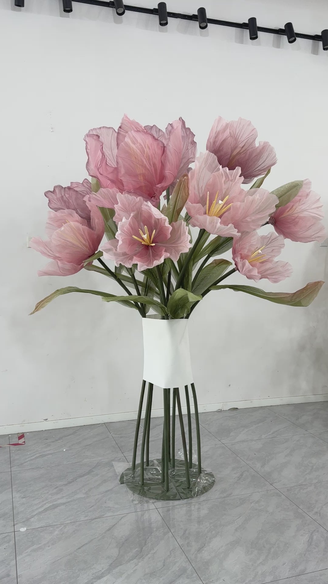 Pink Giant Organza Tulips (Set of 10)